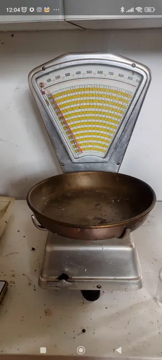 Báscula antigua de cocina