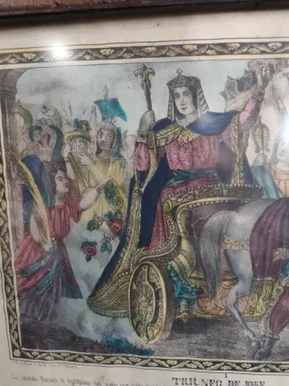 Grabado antiguo Triunfo de José
