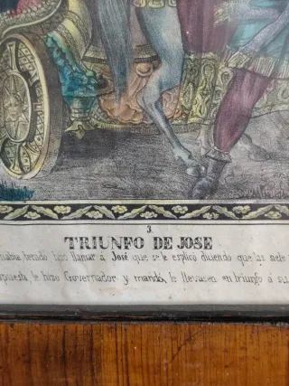 Grabado antiguo Triunfo de José