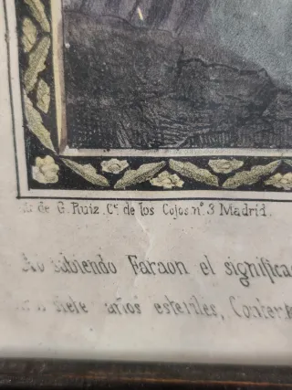 Grabado antiguo Triunfo de José