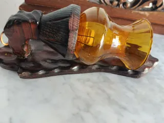 Aplique de pared madera y cristal