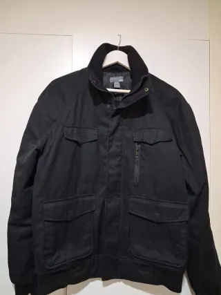 Cazadora H&M Negra Talla M-L
