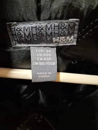 Cazadora H&M Negra Talla M-L