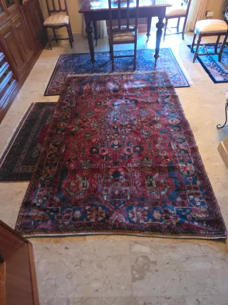 Tappeto Persiano Lana Rosso Blu