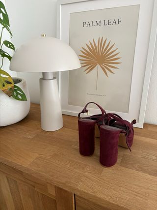 Tacones de plataforma color vino