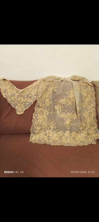 Manteletas Falleras Doradas