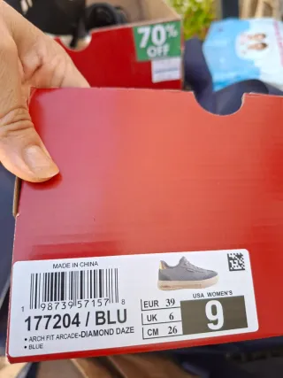 Zapatillas Skechers Azul y Dorado