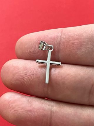 Elegante Cruz Circonitas Plata De Ley 925