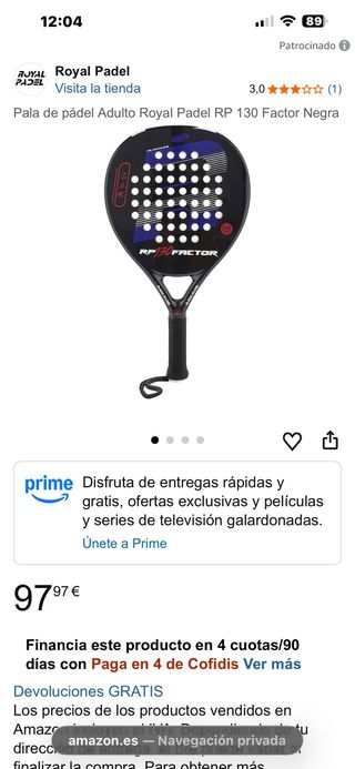 Pala de padel ROYAL PADEL RP130 FACTOR