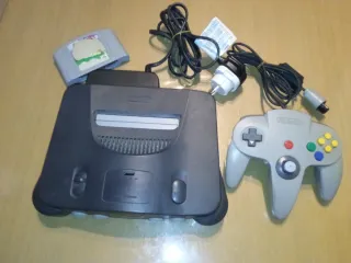 Nintendo 64 + Controller + Super Mario 64