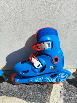 Patines en línea niño Oxelo azul/rojo