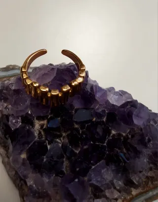 ANILLO ACERO DORADO INOXIDABLE  AJUSTABLE