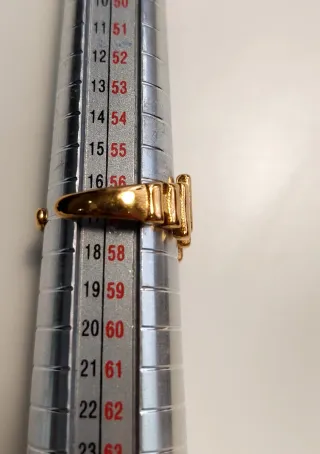 ANILLO ACERO DORADO INOXIDABLE  AJUSTABLE