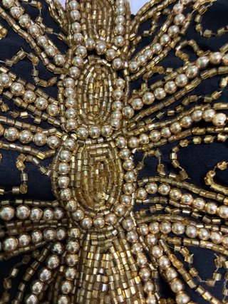 Traje Danza Vientre Negro y Dorado
