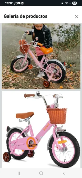 Bicicleta Infantil STIICH 16 Pollici Rosa