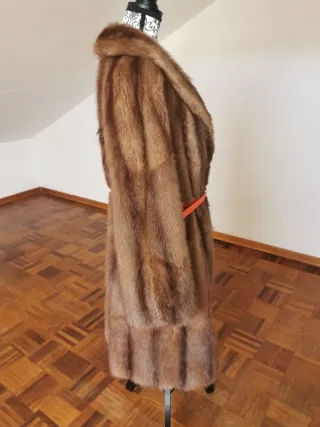 Cappotto in pelliccia marrone