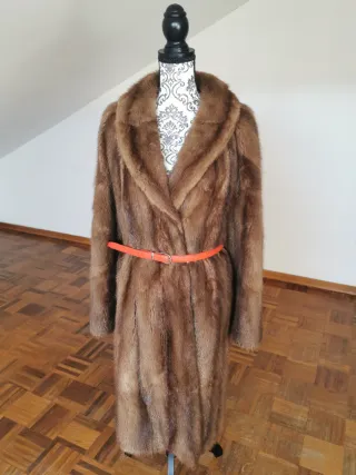 Cappotto in pelliccia marrone