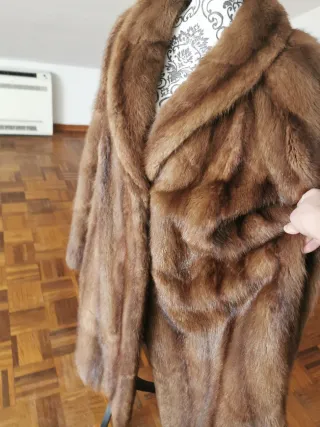 Cappotto in pelliccia marrone