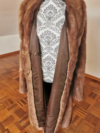 Cappotto in pelliccia marrone