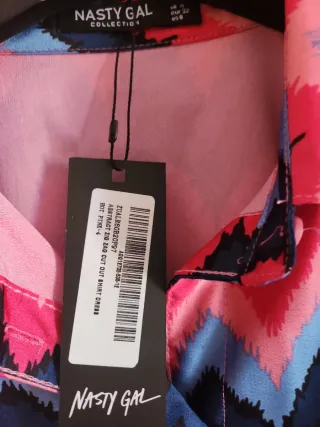 Vestido camisero Nasty Gal zig-zag