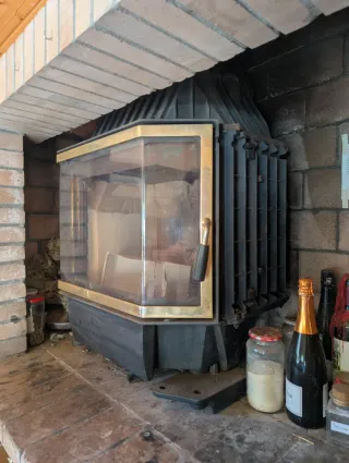 Chimenea Leña Hierro Fundido Grande