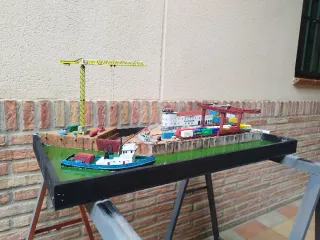 Módulo diorama portuario escala N
