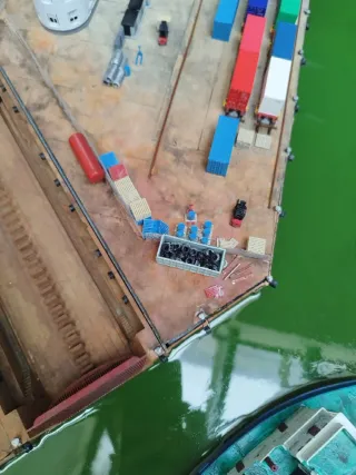 Módulo diorama portuario escala N