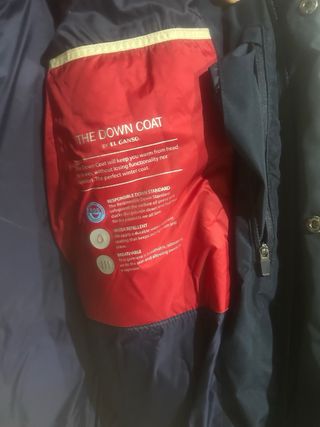 Abrigo largo de plumas EL GANSO azul