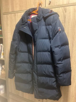 Abrigo largo de plumas EL GANSO azul