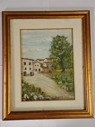 Antico Dipinto Impressionista Andrea Figari