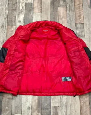 Guess Giubbino Bomber Rosso Nero Taglia L