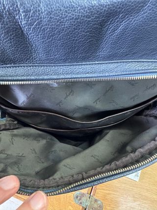 Zaino uomo in pelle blu