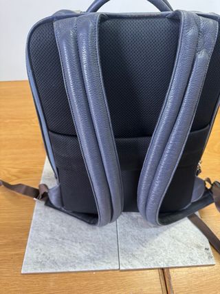 Zaino uomo in pelle blu