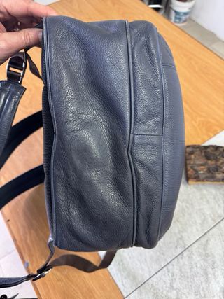 Zaino uomo in pelle blu