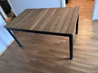 Tavolo da Giardino in Legno di Eucalipto e Alluminio Aldi