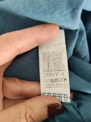 Vestido azul de lunares talla única