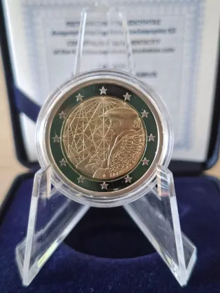 2€ Grecia 2022 Erasmus Certificado Autenticidad