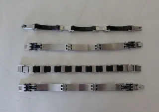 PULSERAS DE ACERO, UNISEX. PRECIO  UNITARIO.