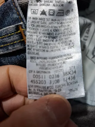 Levi's jeans mod 511 slim taglia W38 L34