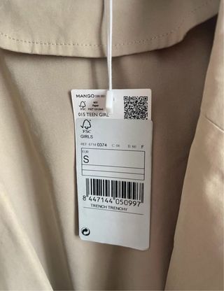 Gabardina beige larga