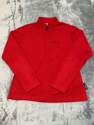 Rare Fleece Jack Wolfskin Vintage 2000s, Red