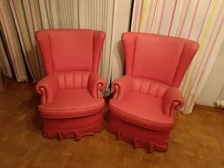 2 Poltrone Vintage Rosse