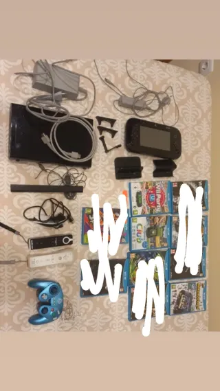 Nintendo Wii U Consola Negra + Juegos