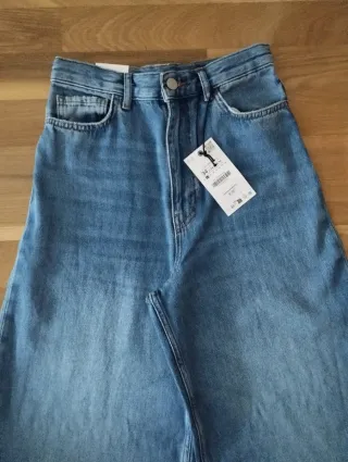 Pantalón Palazzo Zara Woman Azul