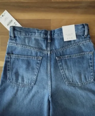 Pantalón Palazzo Zara Woman Azul