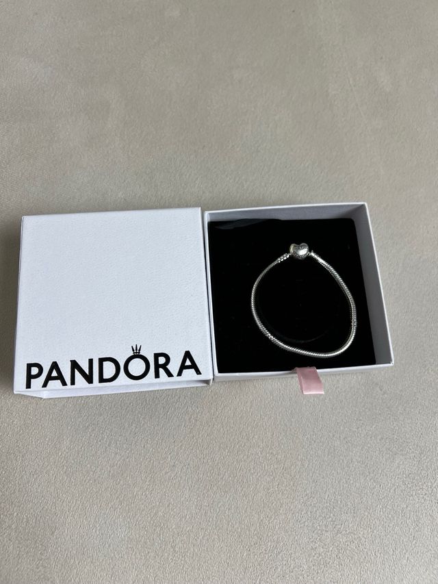 Pulsera Pandora Corazón Cadena Serpiente