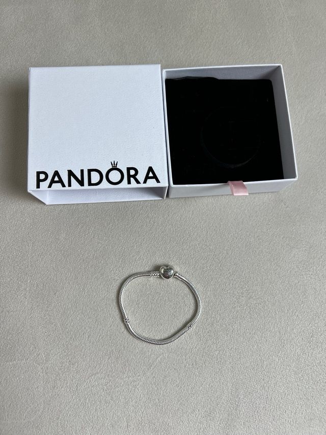 Pulsera Pandora Corazón Cadena Serpiente