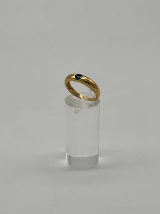 01-0085 ANILLO ORO PIEDRA AZUL