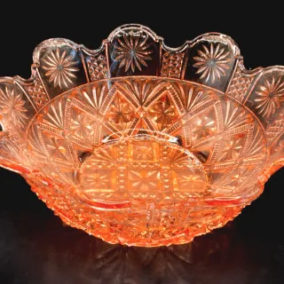 Centro de Mesa Cristal Rosa Vintage