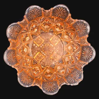 Centro de Mesa Cristal Rosa Vintage